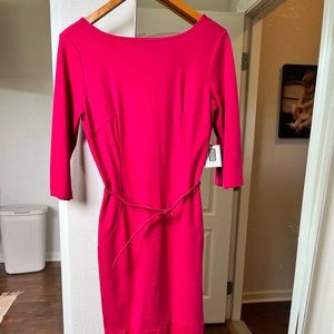 Hot pink midi dress